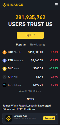 Create an Account on Binance